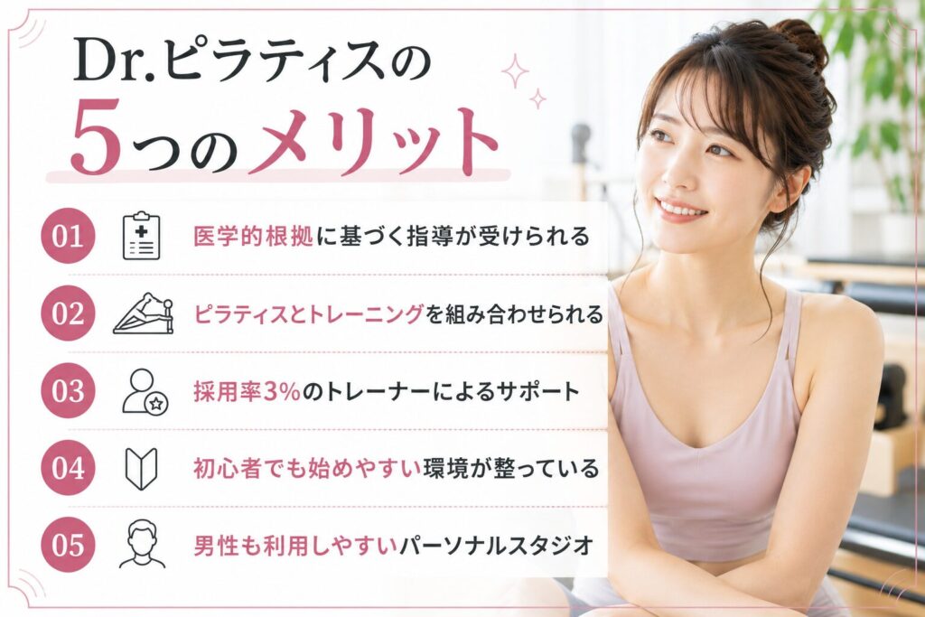 Dr.ピラティスの5つのメリット